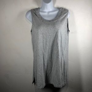Christopher & Banks gray sparkle tank size large